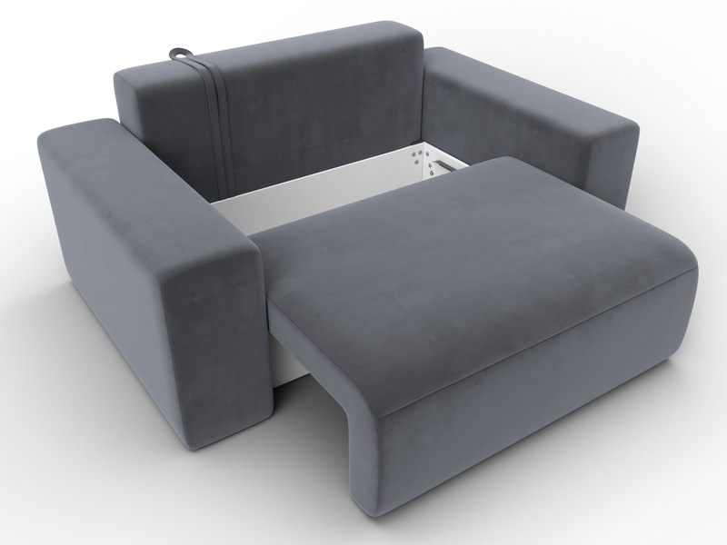 Кресло Лига-036 НПБ, Велюр, SEVEN 17 серый