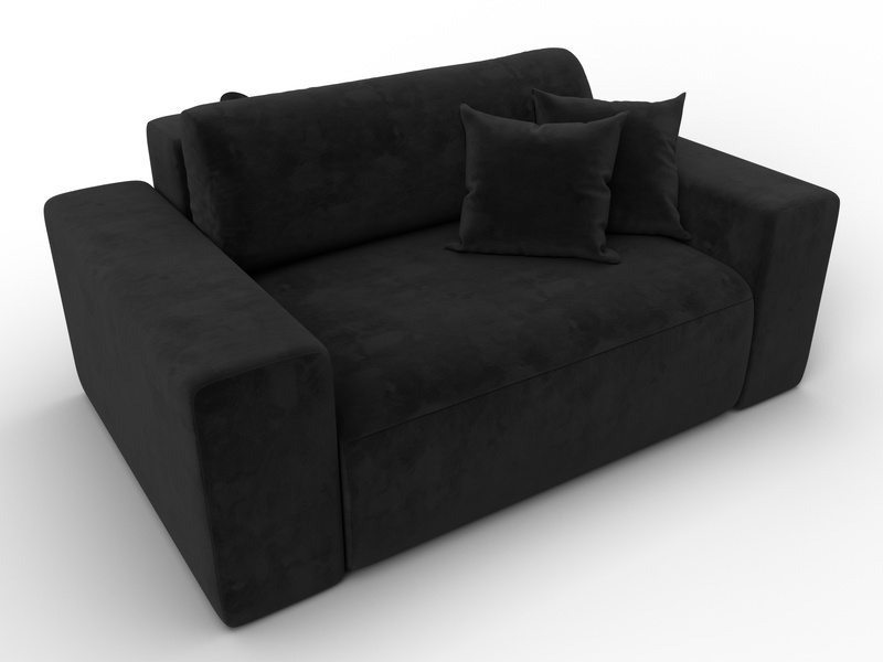 Кресло Лига-036 НПБ, Велюр, SEVEN 35 черный