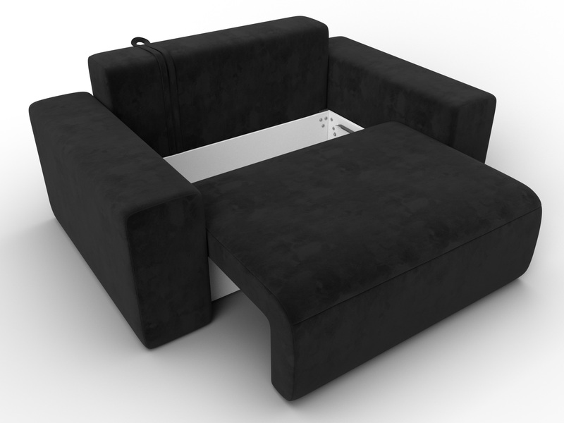 Кресло Лига-036 НПБ, Велюр, SEVEN 35 черный