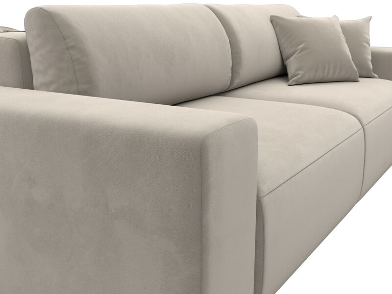 Диван прямой Лига-036 НПБ Классик, Микровельвет, Бежевый