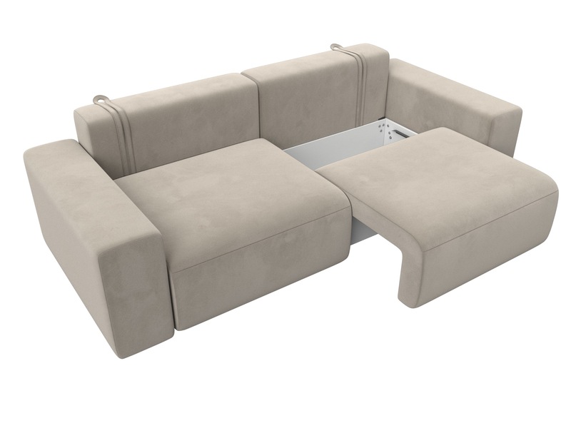 Диван прямой Лига-036 НПБ Классик, Микровельвет, Бежевый