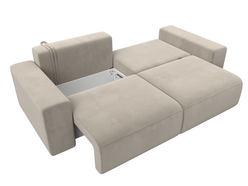 Диван прямой Лига-036 НПБ Классик, Микровельвет, Бежевый