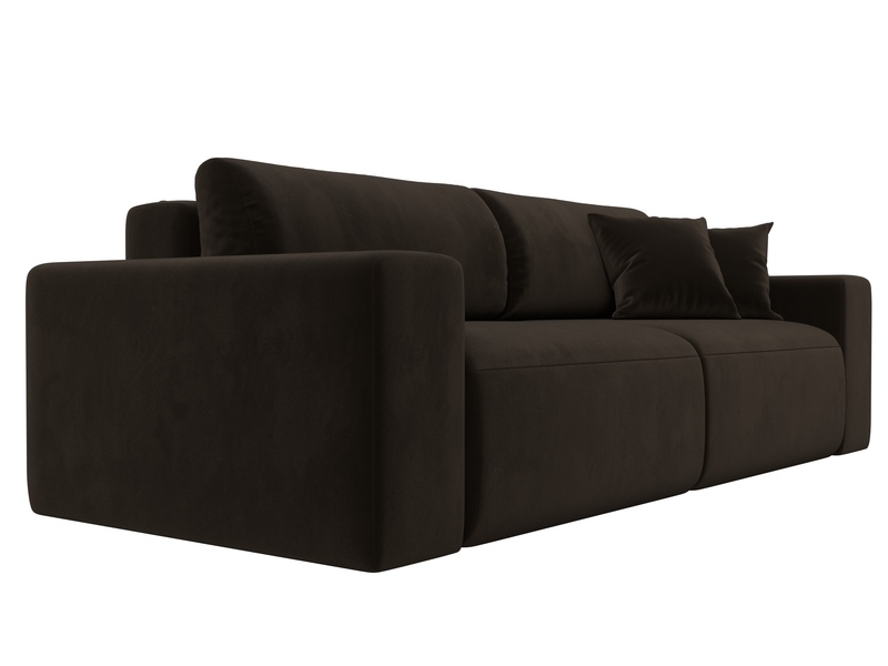 Диван прямой Лига-036 НПБ Классик, Микровельвет, Коричневый