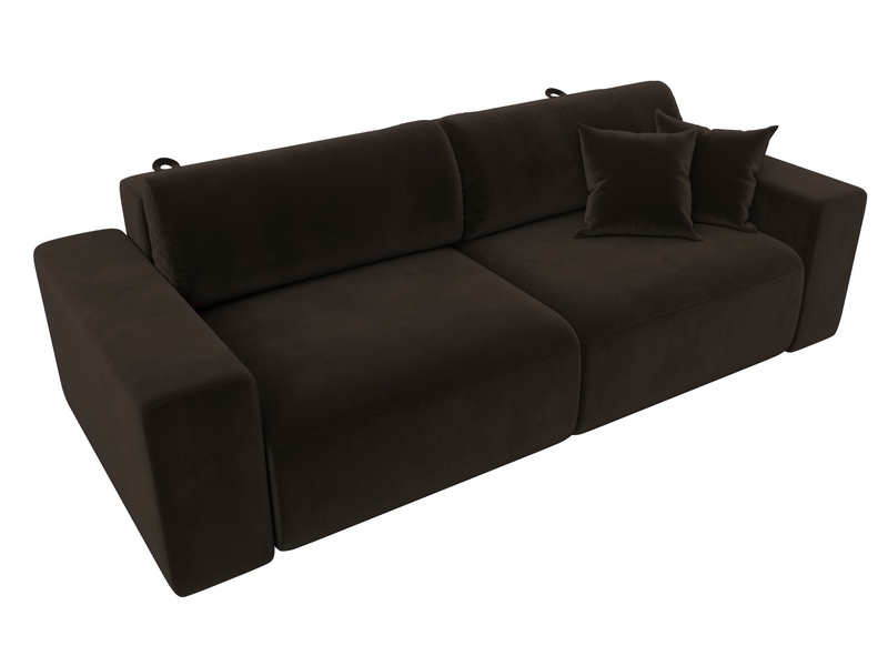 Диван прямой Лига-036 НПБ Классик, Микровельвет, Коричневый