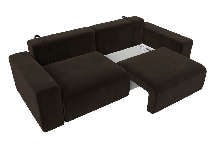 Диван прямой Лига-036 НПБ Классик, Микровельвет, Коричневый