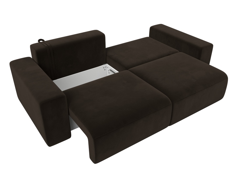 Диван прямой Лига-036 НПБ Классик, Микровельвет, Коричневый