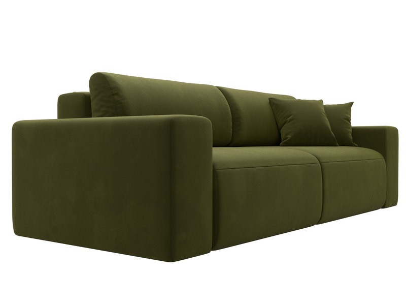 Диван прямой Лига-036 НПБ Классик, Микровельвет, Зеленый