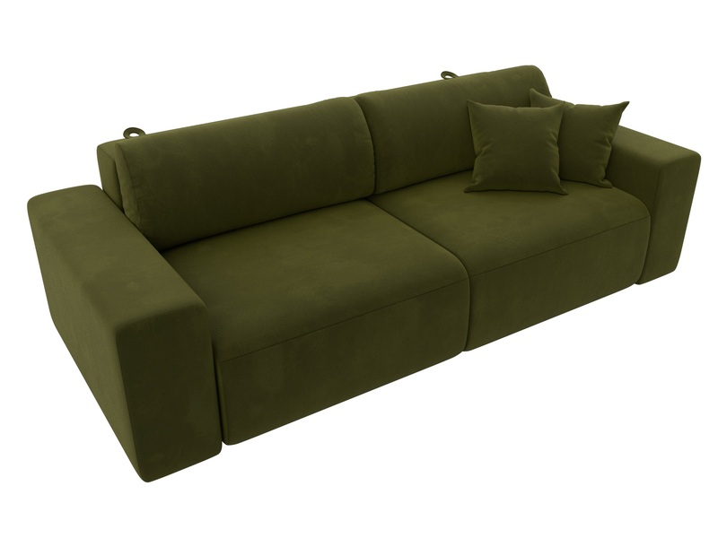 Диван прямой Лига-036 НПБ Классик, Микровельвет, Зеленый