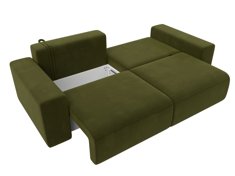 Диван прямой Лига-036 НПБ Классик, Микровельвет, Зеленый