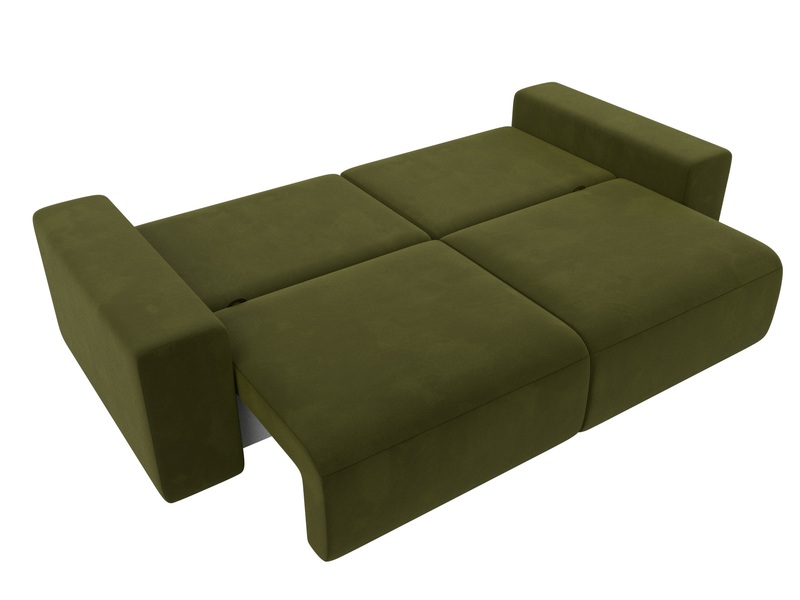 Диван прямой Лига-036 НПБ Классик, Микровельвет, Зеленый