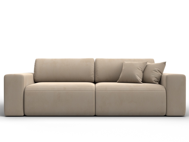 Диван прямой Лига-036 НПБ Классик, Велюр, SEVEN 729 бежевый