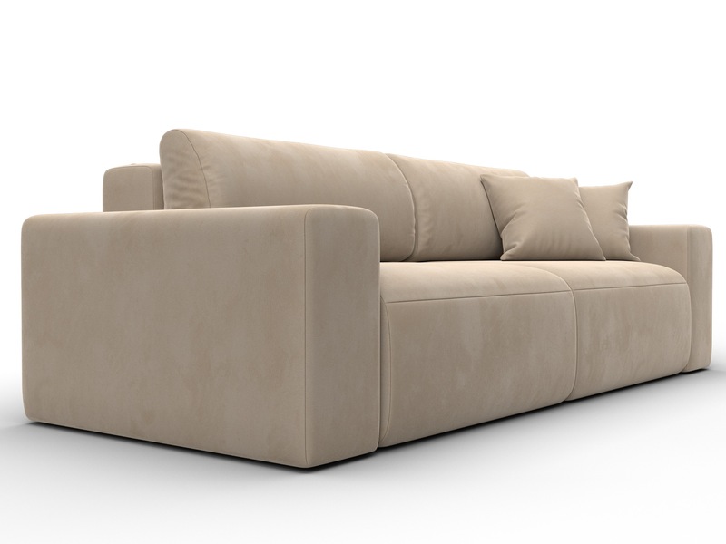 Диван прямой Лига-036 НПБ Классик, Велюр, SEVEN 729 бежевый