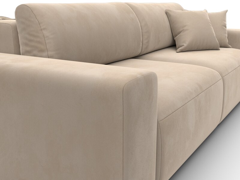 Диван прямой Лига-036 НПБ Классик, Велюр, SEVEN 729 бежевый