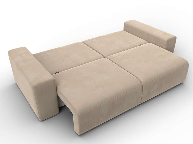 Диван прямой Лига-036 НПБ Классик, Велюр, SEVEN 729 бежевый