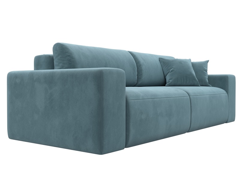 Диван прямой Лига-036 НПБ Классик, Велюр, SEVEN 113 бирюзовый