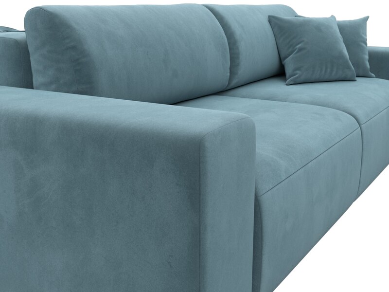 Диван прямой Лига-036 НПБ Классик, Велюр, SEVEN 113 бирюзовый