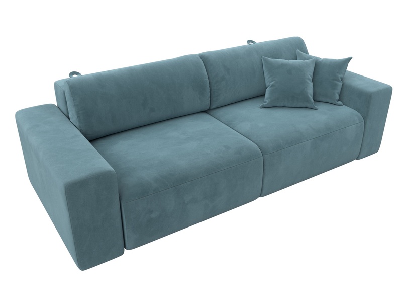 Диван прямой Лига-036 НПБ Классик, Велюр, SEVEN 113 бирюзовый