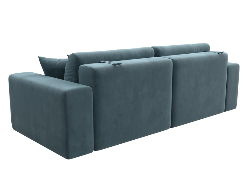 Диван прямой Лига-036 НПБ Классик, Велюр, SEVEN 113 бирюзовый