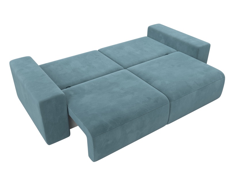 Диван прямой Лига-036 НПБ Классик, Велюр, SEVEN 113 бирюзовый