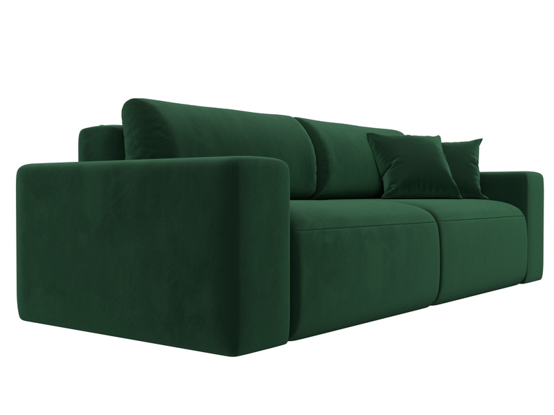 Диван прямой Лига-036 НПБ Классик, Велюр, SEVEN 626 зеленый