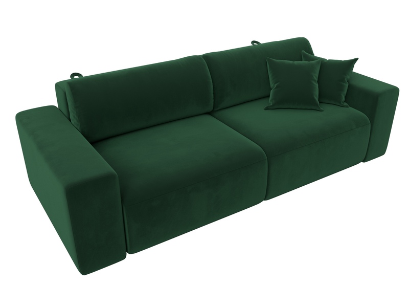 Диван прямой Лига-036 НПБ Классик, Велюр, SEVEN 626 зеленый