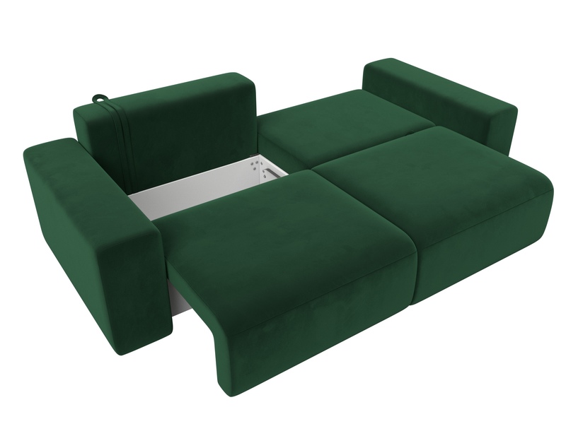 Диван прямой Лига-036 НПБ Классик, Велюр, SEVEN 626 зеленый