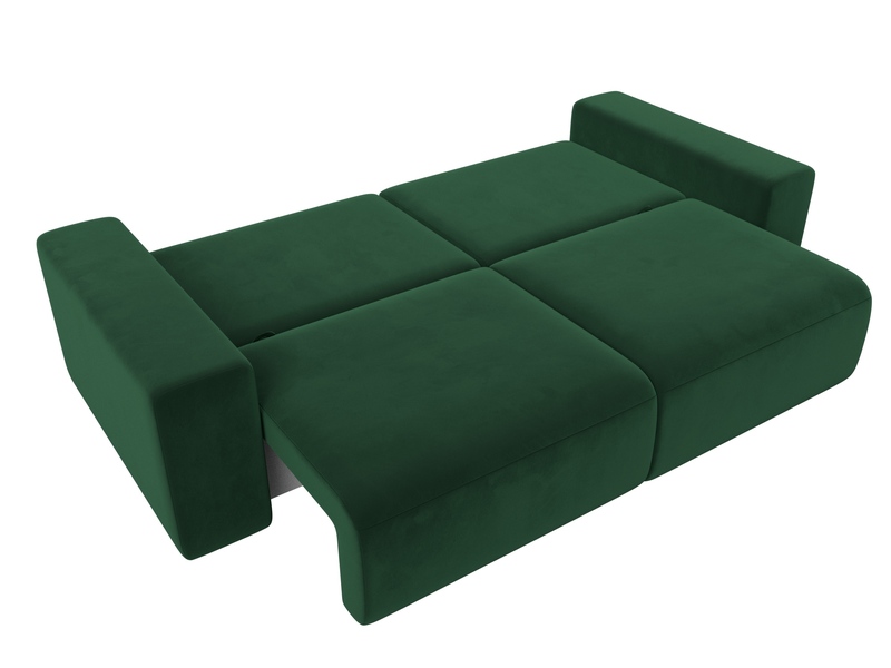 Диван прямой Лига-036 НПБ Классик, Велюр, SEVEN 626 зеленый