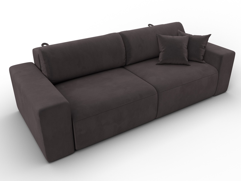 Диван прямой Лига-036 НПБ Классик, Велюр, SEVEN 727 коричневый