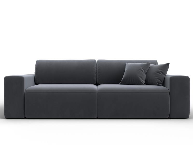 Диван прямой Лига-036 НПБ Классик, Велюр, SEVEN 17 серый