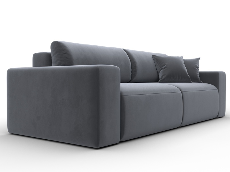 Диван прямой Лига-036 НПБ Классик, Велюр, SEVEN 17 серый