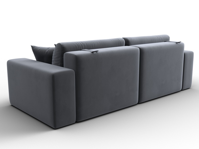 Диван прямой Лига-036 НПБ Классик, Велюр, SEVEN 17 серый