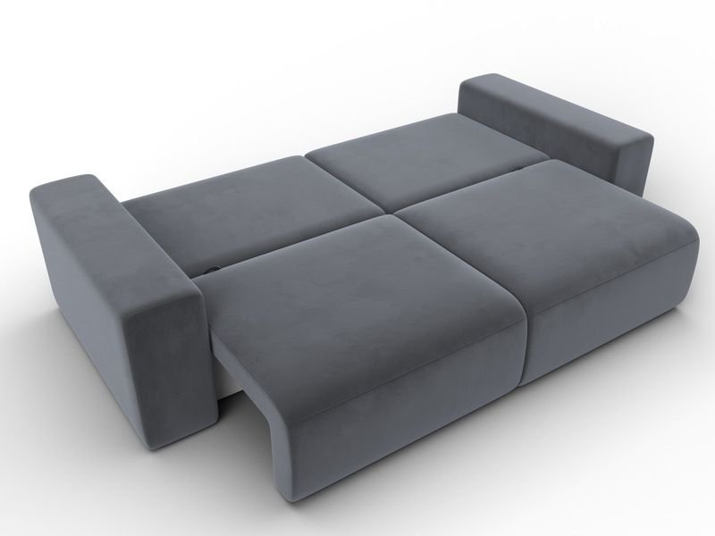 Диван прямой Лига-036 НПБ Классик, Велюр, SEVEN 17 серый