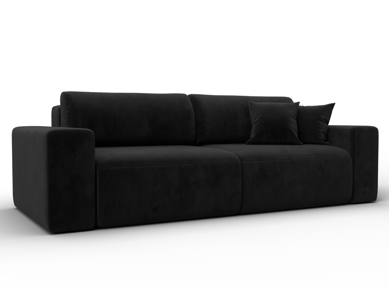 Диван прямой Лига-036 НПБ Классик, Велюр, SEVEN 35 черный