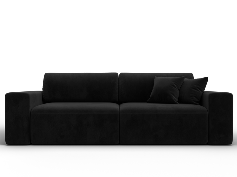 Диван прямой Лига-036 НПБ Классик, Велюр, SEVEN 35 черный