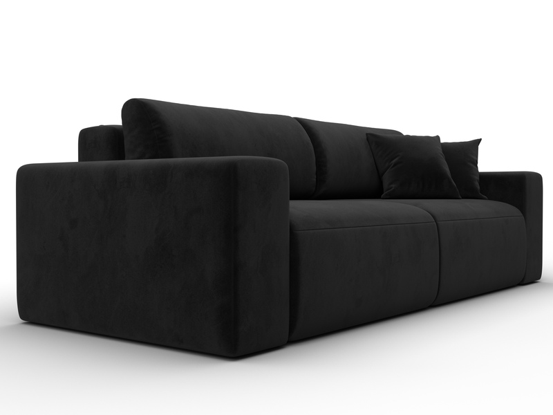 Диван прямой Лига-036 НПБ Классик, Велюр, SEVEN 35 черный