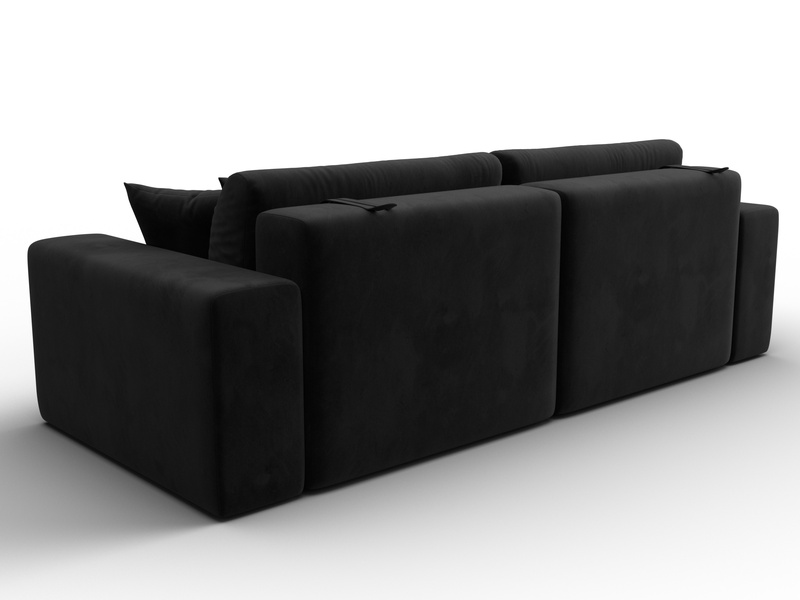 Диван прямой Лига-036 НПБ Классик, Велюр, SEVEN 35 черный