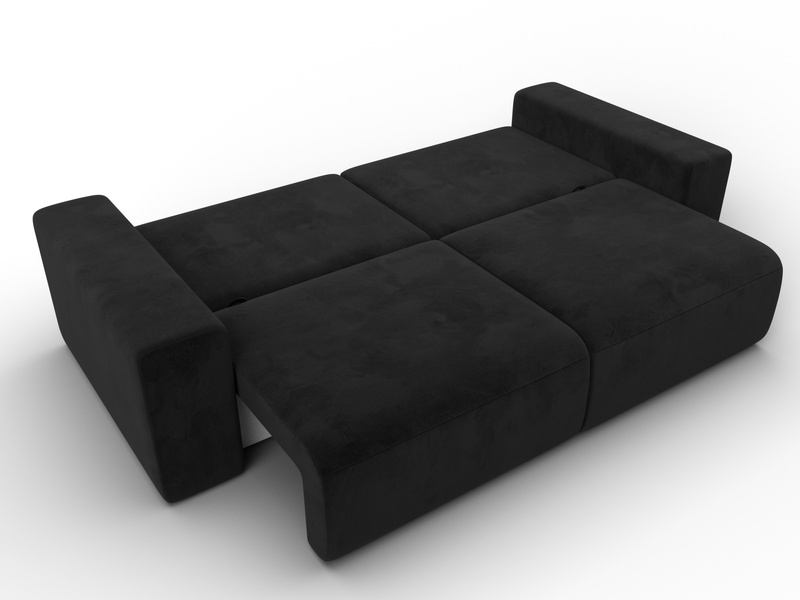 Диван прямой Лига-036 НПБ Классик, Велюр, SEVEN 35 черный