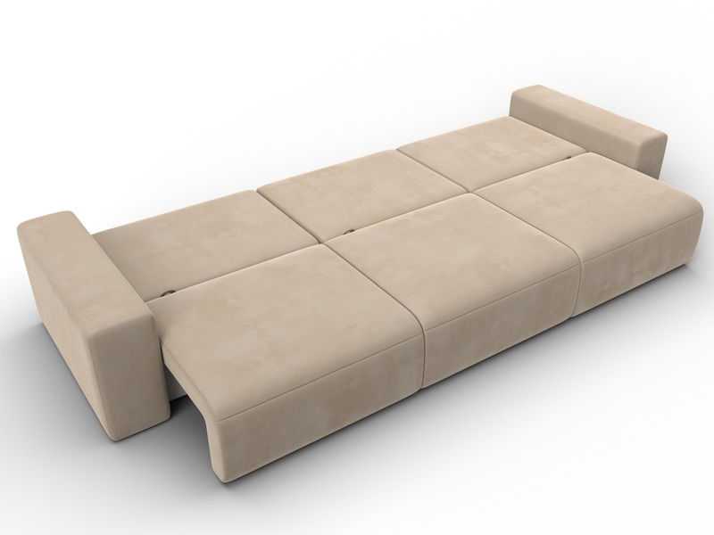 Диван прямой Лига-036 НПБ Классик Лонг, Велюр, SEVEN 729 бежевый