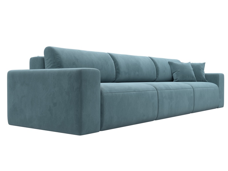 Диван прямой Лига-036 НПБ Классик Лонг, Велюр, SEVEN 113 бирюзовый