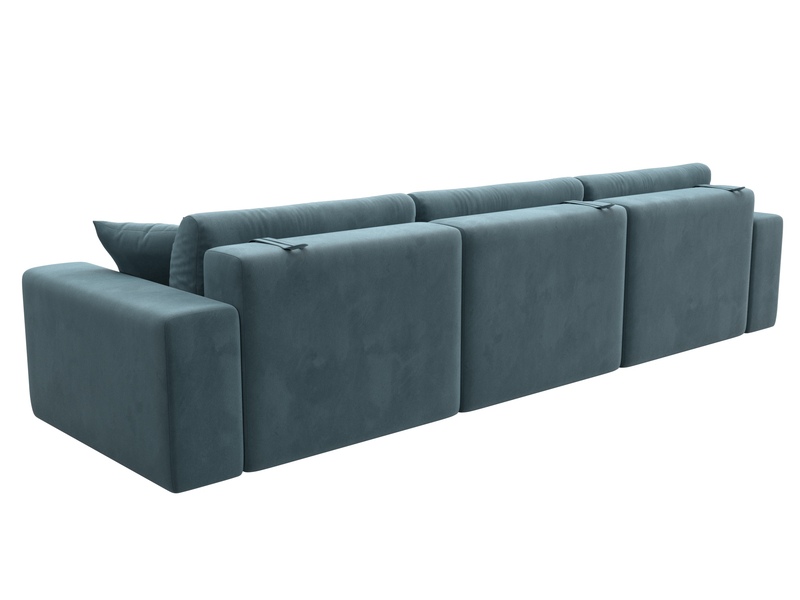 Диван прямой Лига-036 НПБ Классик Лонг, Велюр, SEVEN 113 бирюзовый