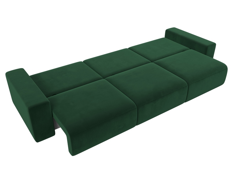 Диван прямой Лига-036 НПБ Классик Лонг, Велюр, SEVEN 626 зеленый