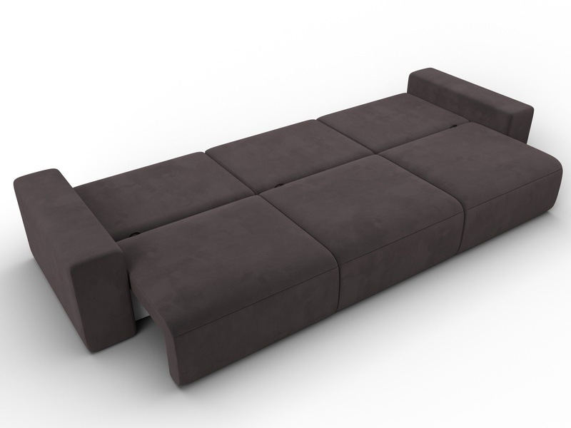 Диван прямой Лига-036 НПБ Классик Лонг, Велюр, SEVEN 727 коричневый