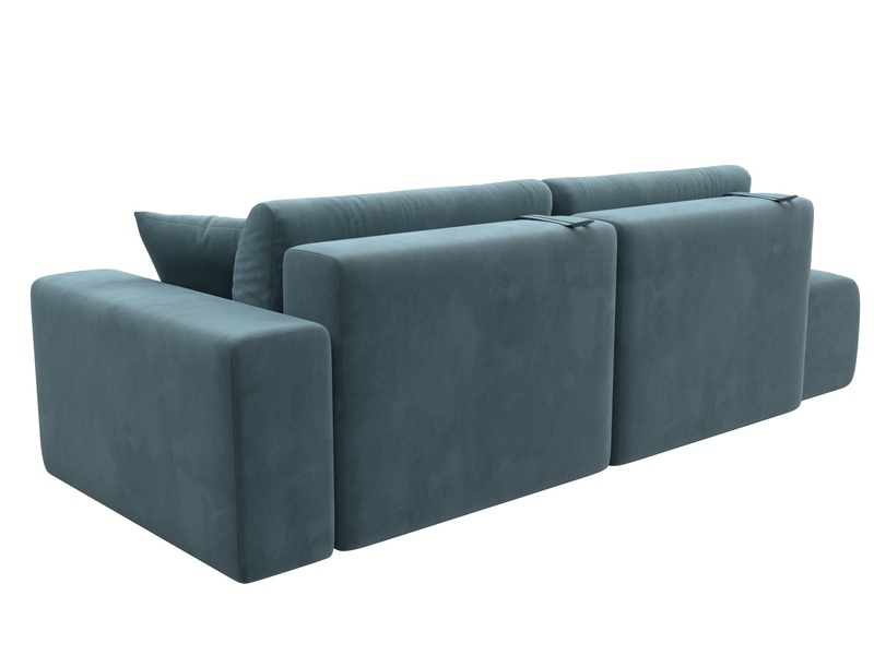 Диван прямой Лига-036 НПБ Модерн подлокотник справа, Велюр, SEVEN 113 бирюзовый