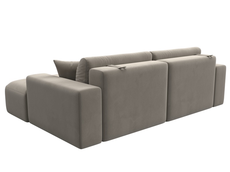 Диван угловой Лига-036 НПБ Классик правый угол, Микровельвет, Бежевый