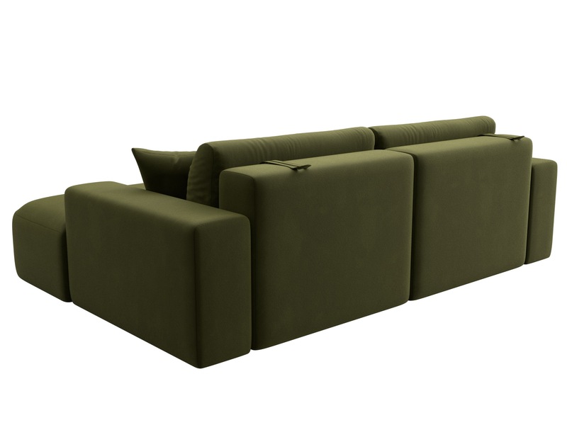 Диван угловой Лига-036 НПБ Классик правый угол, Микровельвет, Зеленый