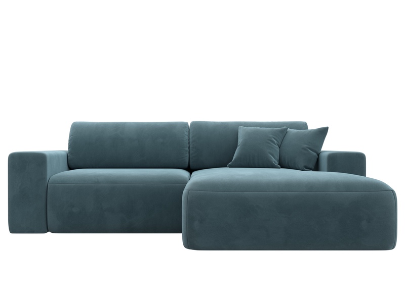 Диван угловой Лига-036 НПБ Классик правый угол, Велюр, SEVEN 113 бирюзовый