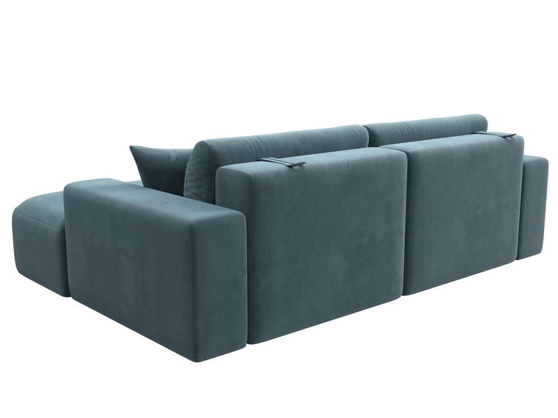 Диван угловой Лига-036 НПБ Классик правый угол, Велюр, SEVEN 113 бирюзовый