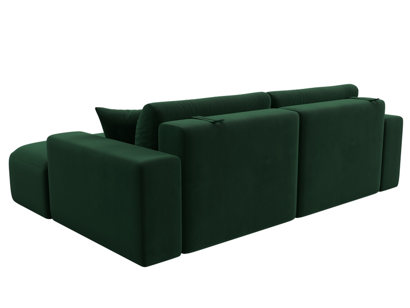 Диван угловой Лига-036 НПБ Классик правый угол, Велюр, SEVEN 626 зеленый