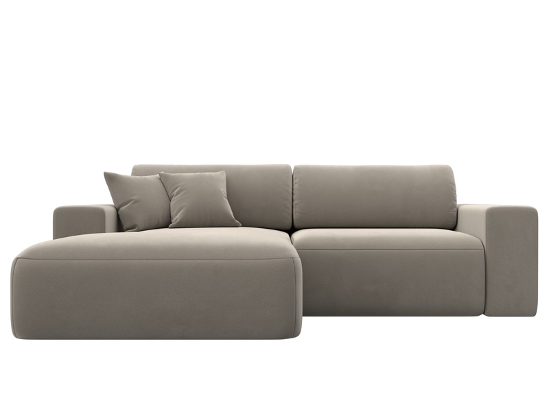 Диван угловой Лига-036 НПБ Классик левый угол, Микровельвет, Бежевый