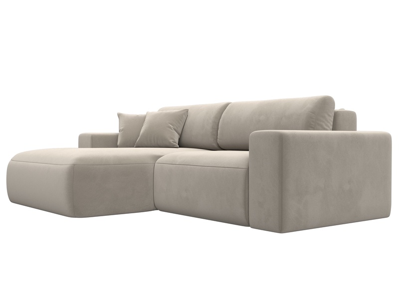 Диван угловой Лига-036 НПБ Классик левый угол, Микровельвет, Бежевый